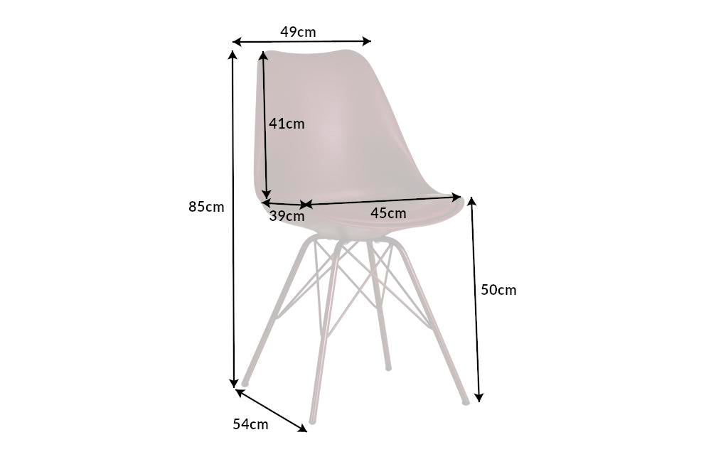 SCANDINAVIA bordó műanyag szék