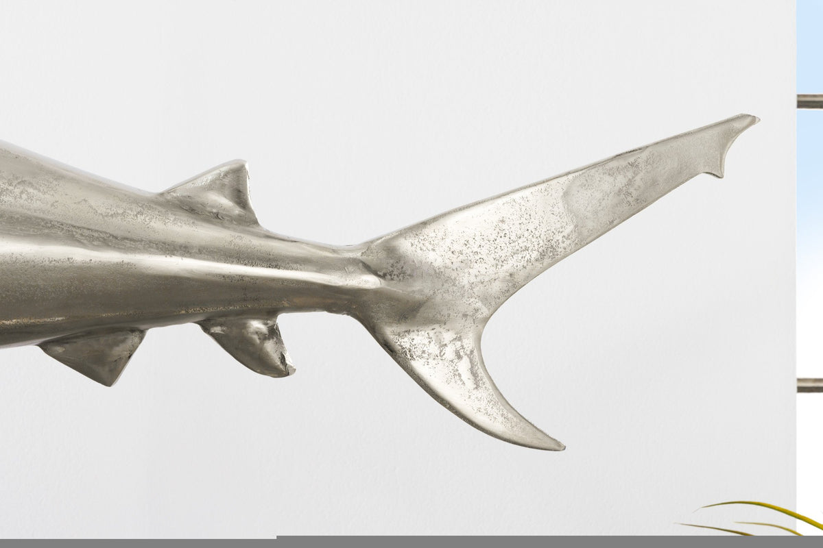 HAI ezüst alumínium cápa dekoráció 100cm