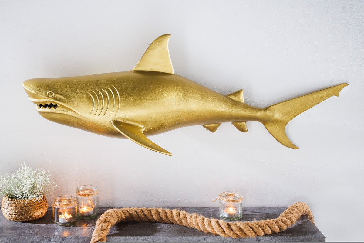 HAI arany alumínium cápa dekoráció 105cm