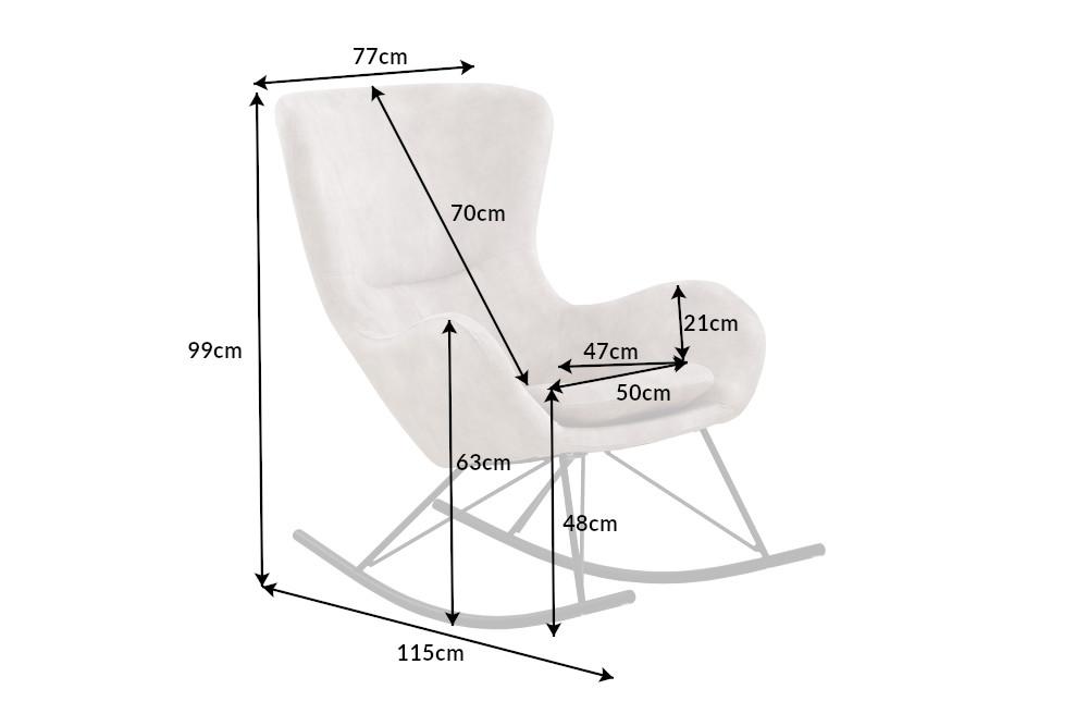 SCANDINAVIA SWING pezsgőszínű hintaszék