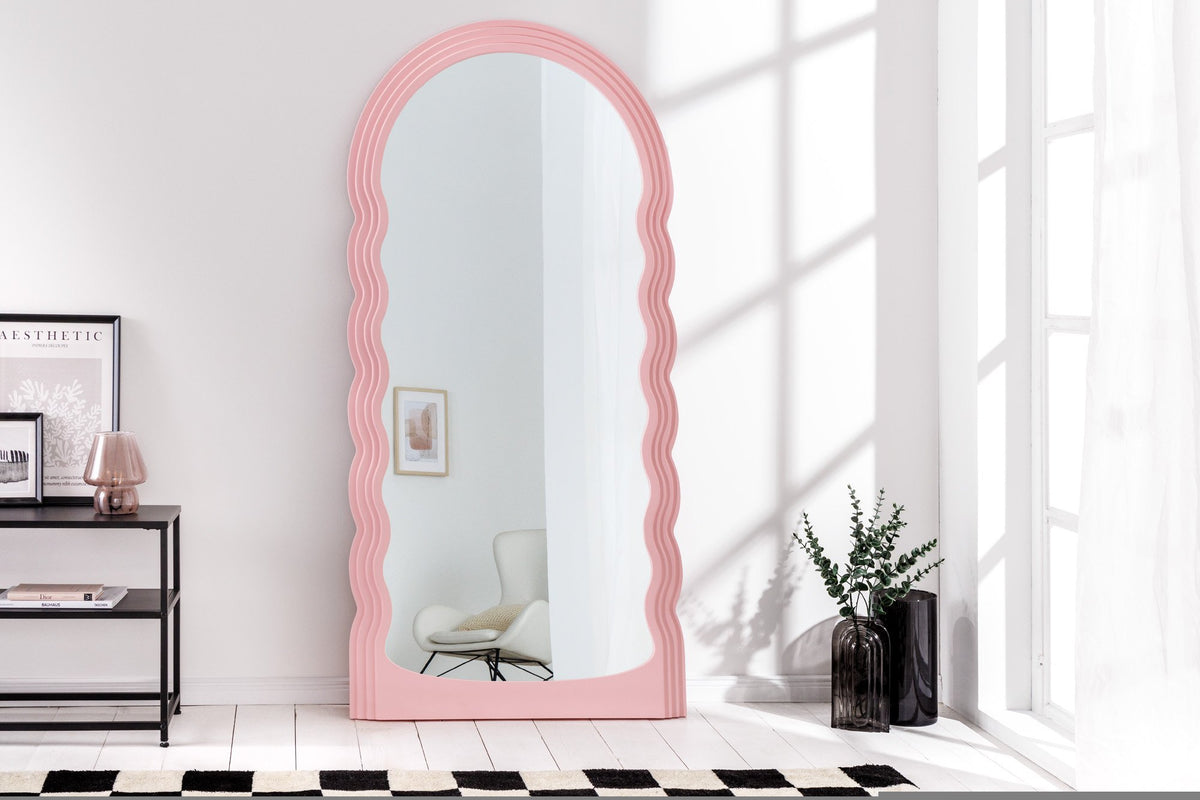 WAVE rózsaszín fali tükör 160cm