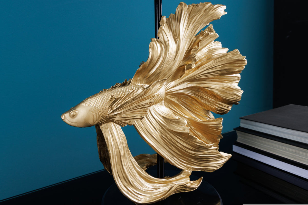 FISCH CROWNTAIL fekete-arany asztali lámpa 65cm