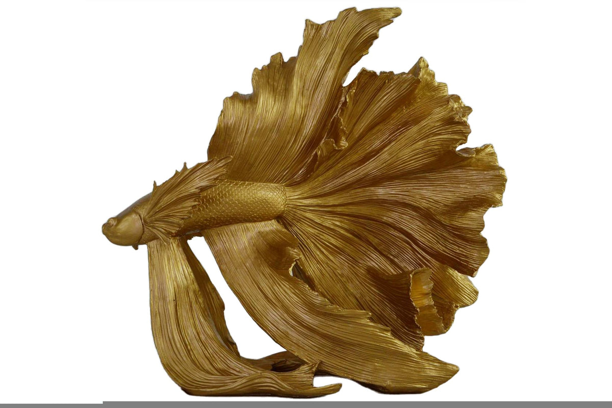 CROWNTAIL arany 3d hal dekoráció 65cm