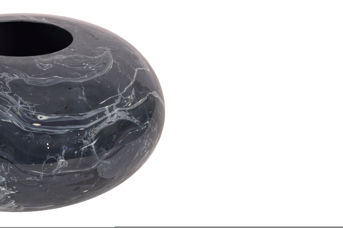STONE 2 részes fekete kő váza