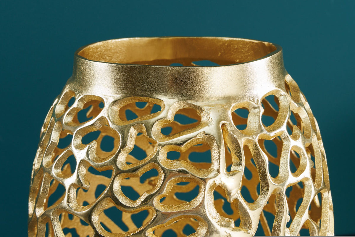 ABSTRACT LEAF arany alumínium váza 90cm