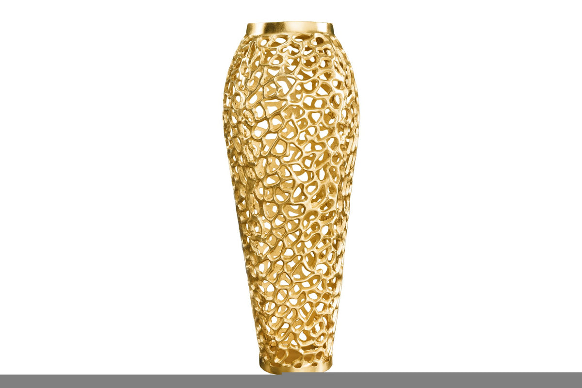 ABSTRACT LEAF arany alumínium váza 65cm
