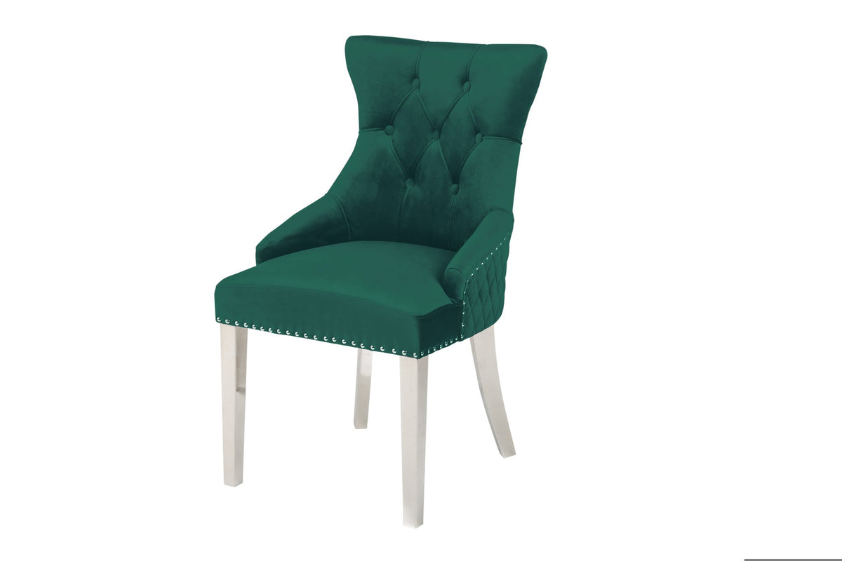CASTLE DELUXE zöld bársony szék