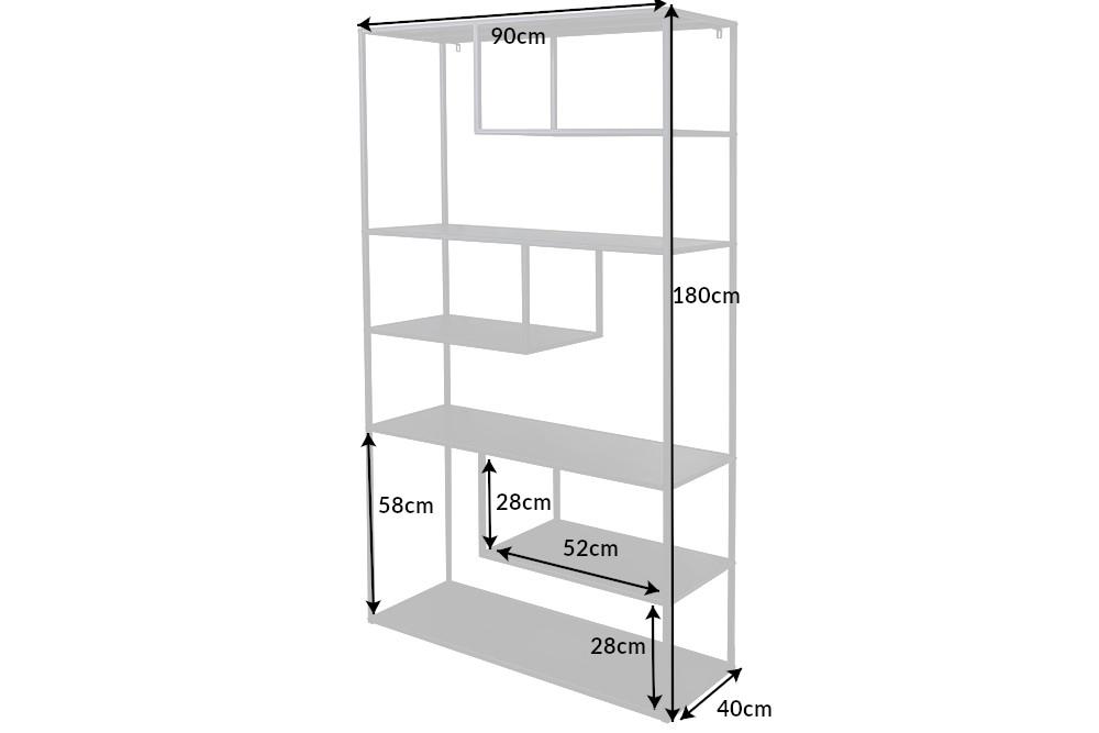 DURA STEEL fekete acél polc 180cm