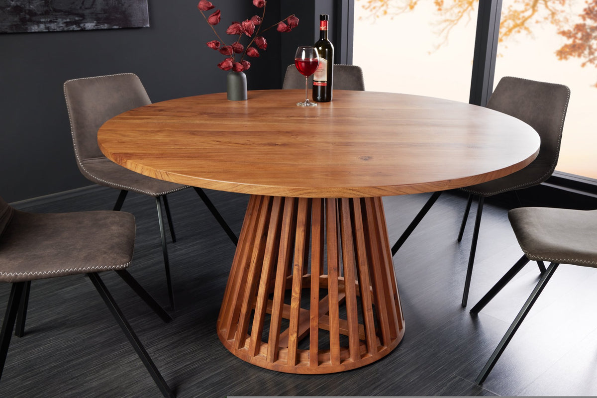 MAISON JADE barna akácfa étkezőasztal 130cm