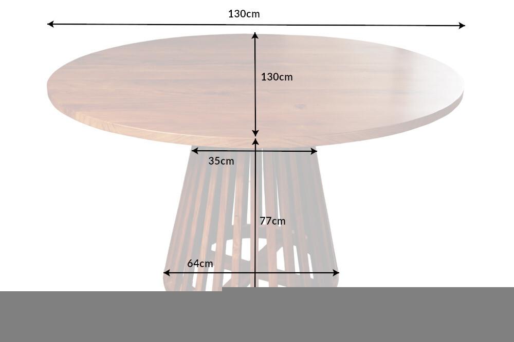 MAISON JADE barna akácfa étkezőasztal 130cm