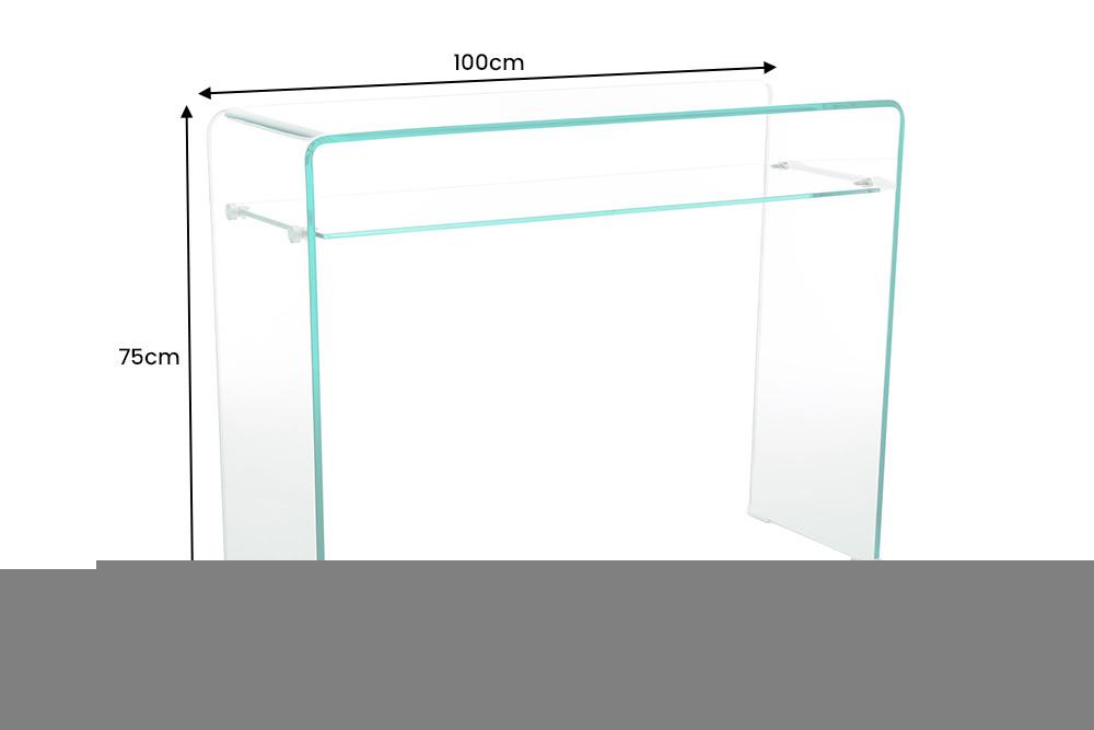 FANTOME üveg asztal 100cm