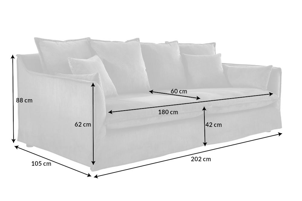HEAVEN szürke kanapé 205cm