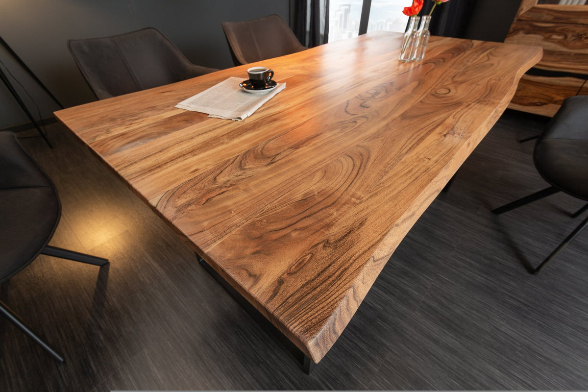 MAMMUT barna tömörfa étkezőasztal 180cm