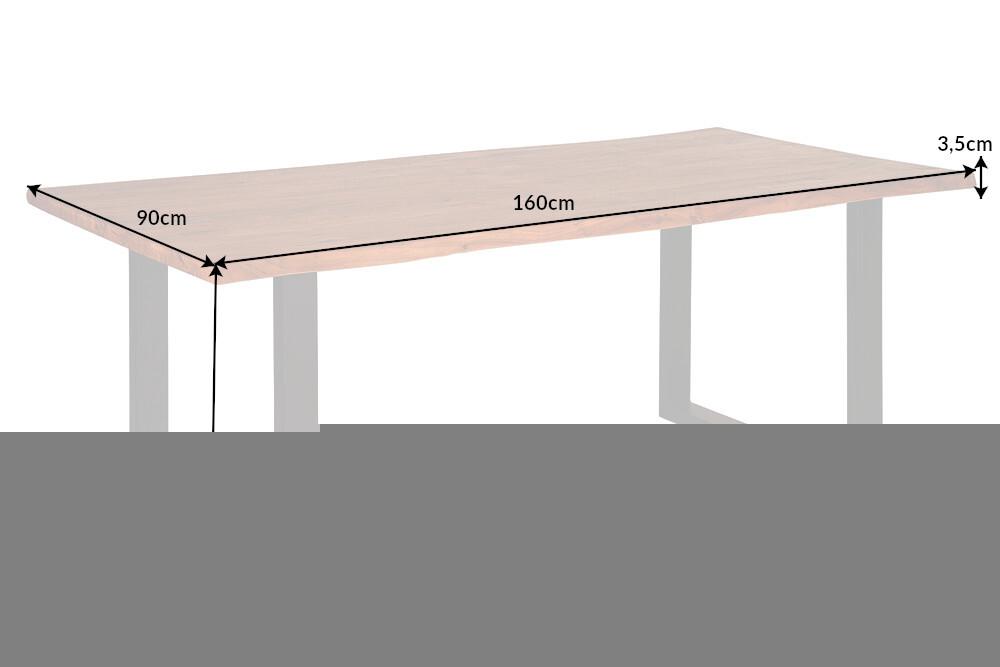 MAMMUT barna akácfa étkezőasztal 160cm