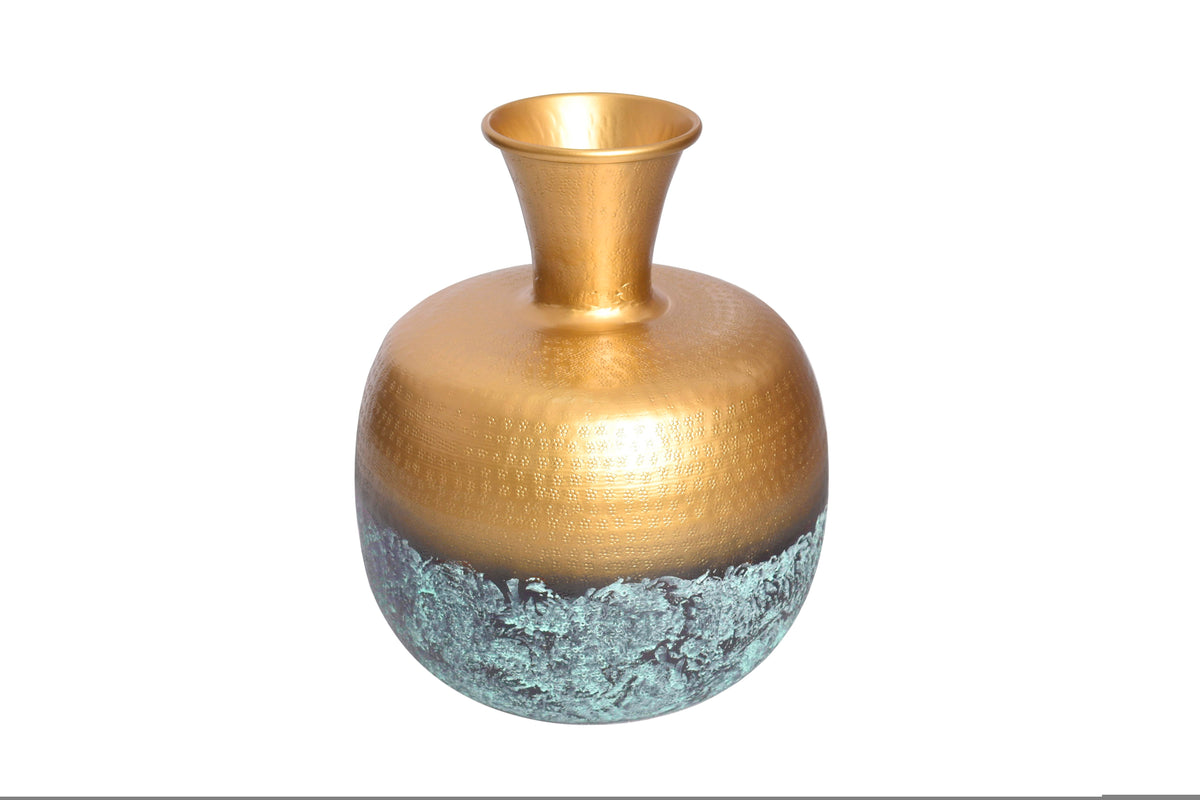 ABSTRACT ORIENT arany alumínium váza 35cm