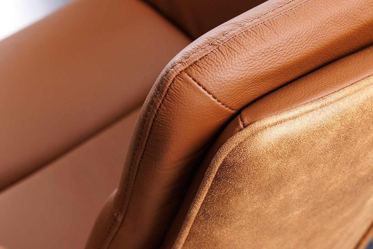 BIG GEORGE barna mikroszálas-bőr szék
