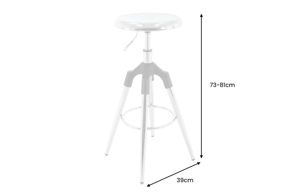 INDUSTRIAL króm fém bárszék 80cm