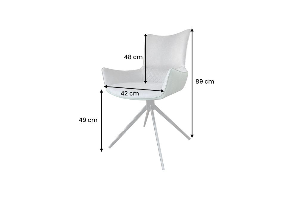 ALPINE szürke-zöld mikroszálas szék