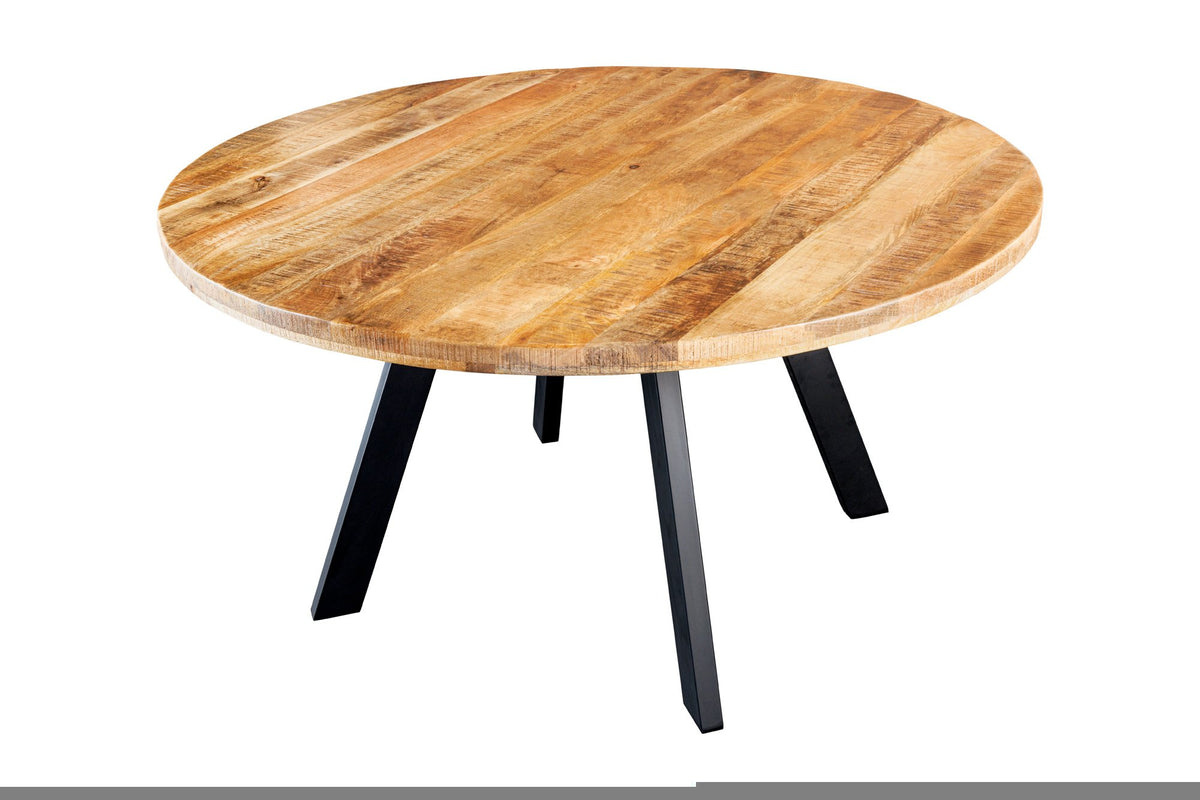 IRON CRAFT barna tömörfa étkezőasztal 145cm