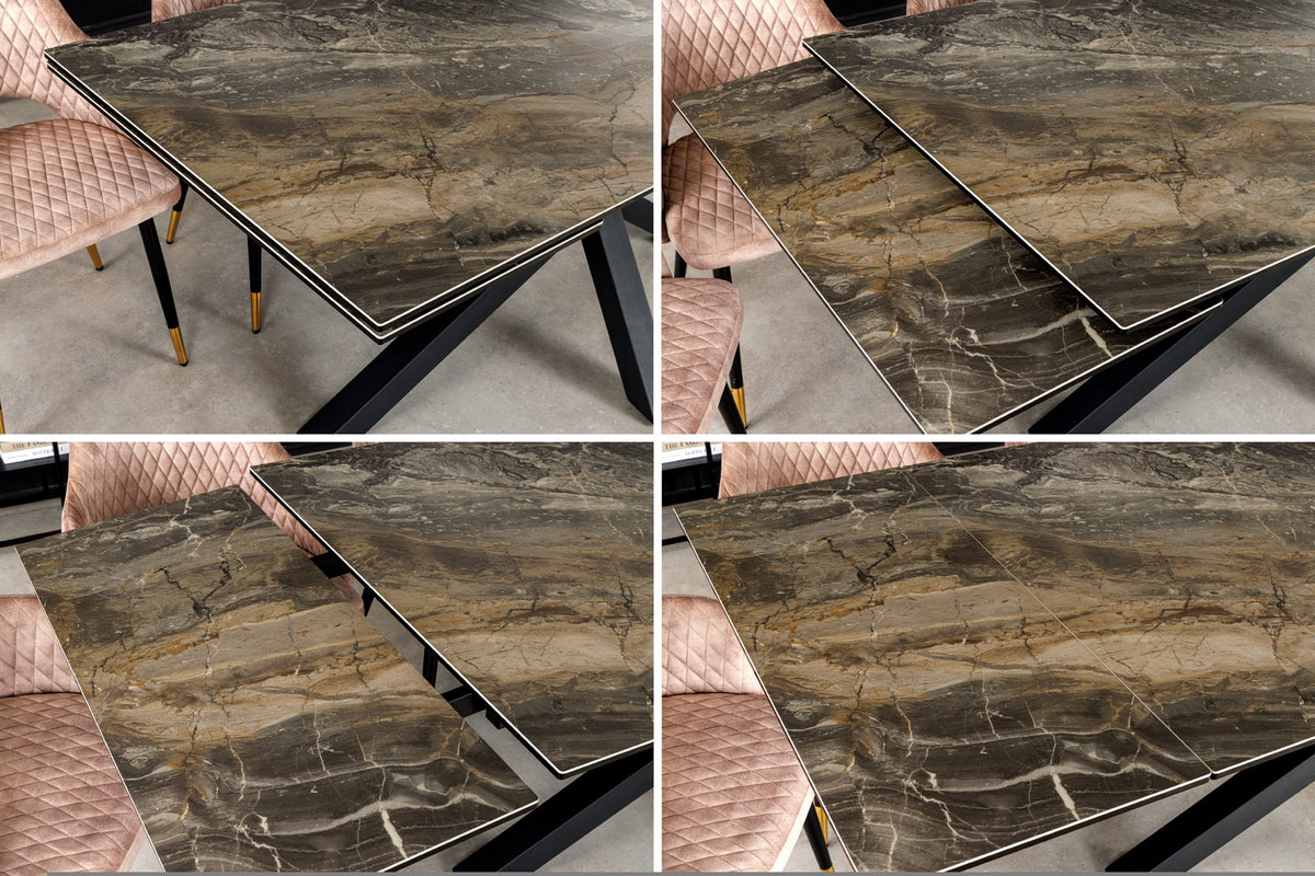 MARVELOUS márványhatású kerámia étkezőasztal 180-220-260cm