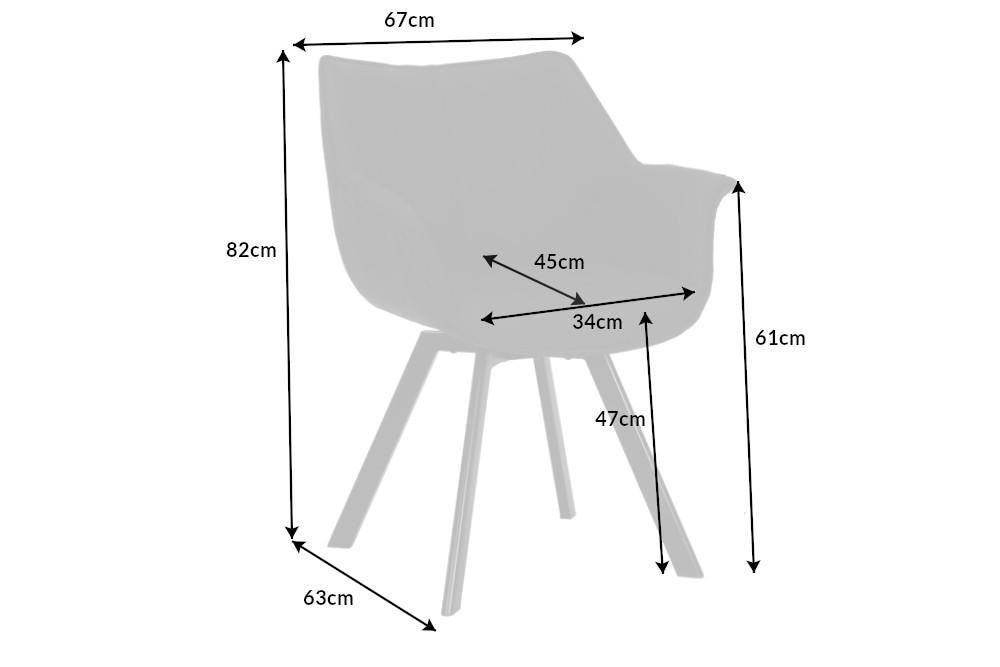 THE DUTCH RETRO szürke mikroszálas szék
