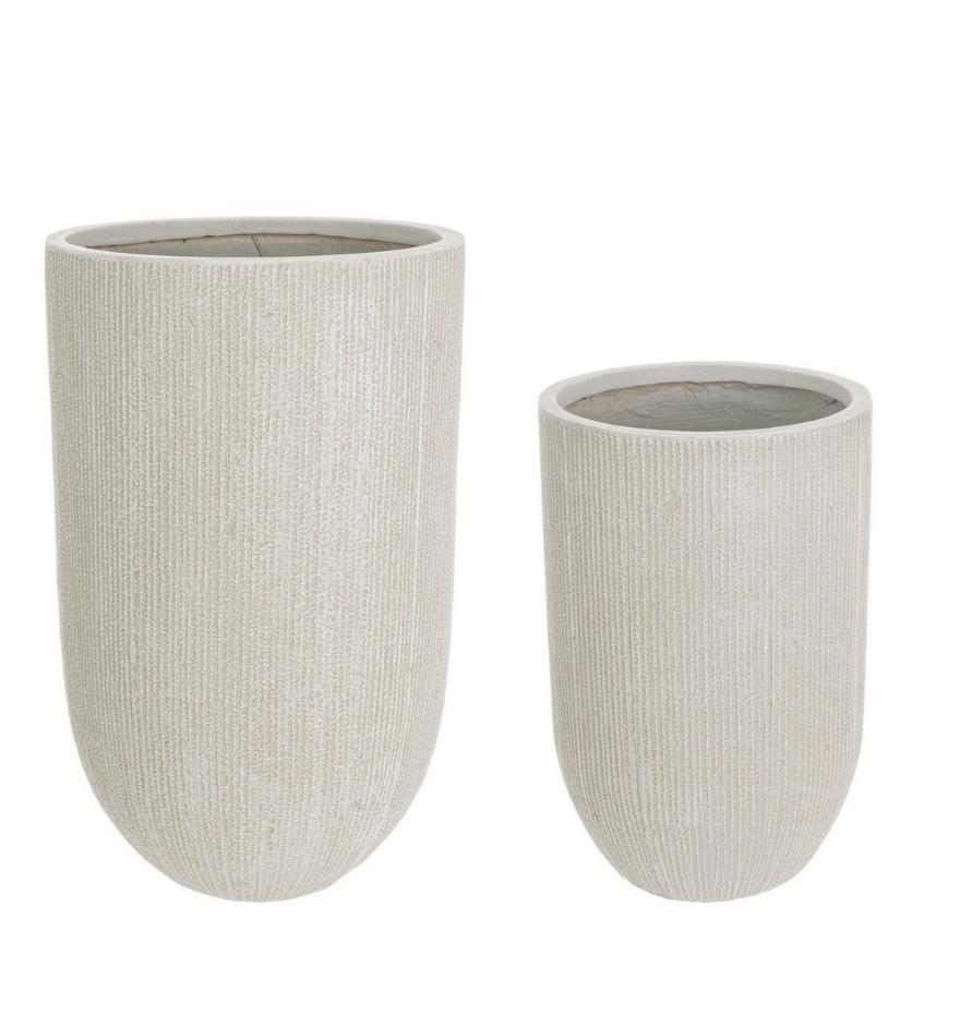 BRUSH bézs virágcserép szett 2db - ÚJRACSOMAGOLT