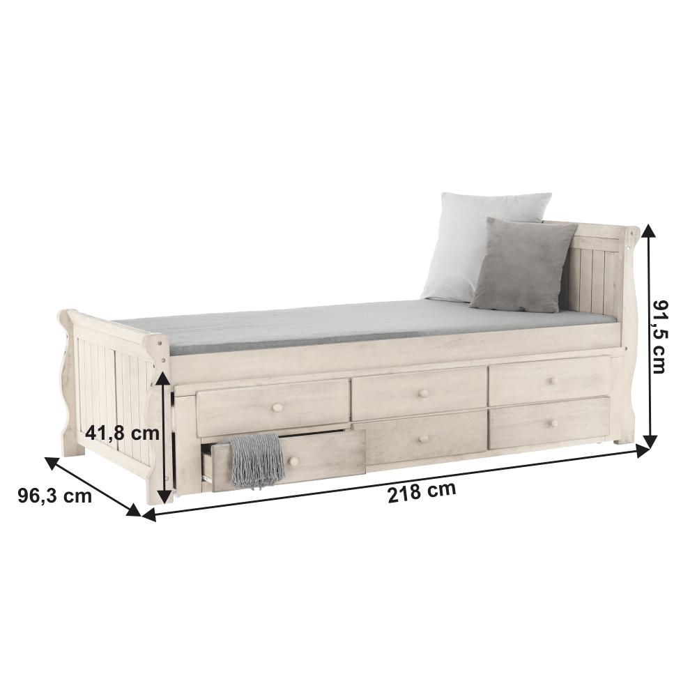 ANTIKO fehér mdf ágy