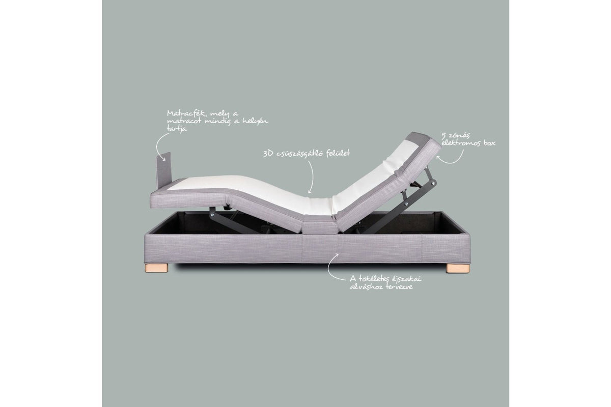 ASCOT elektromos boxspring ágy 160 cm