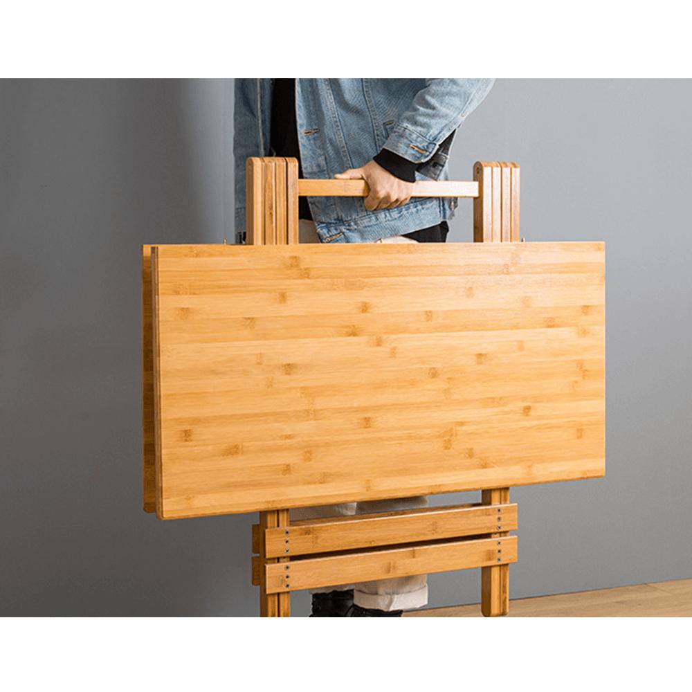 DENICE barna bambusz étkezőasztal 58cm