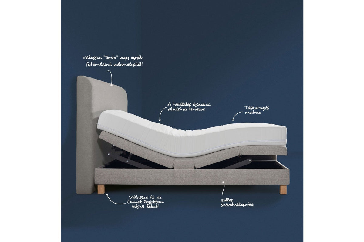 BE COMFY elektromos boxspring ágy 140 cm