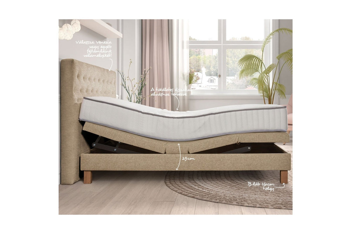 BE RELAX elektromos boxspring ágy 140 cm