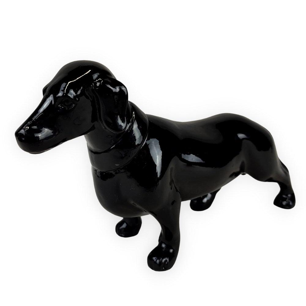 BUJUR fekete tacskó kutya szobor