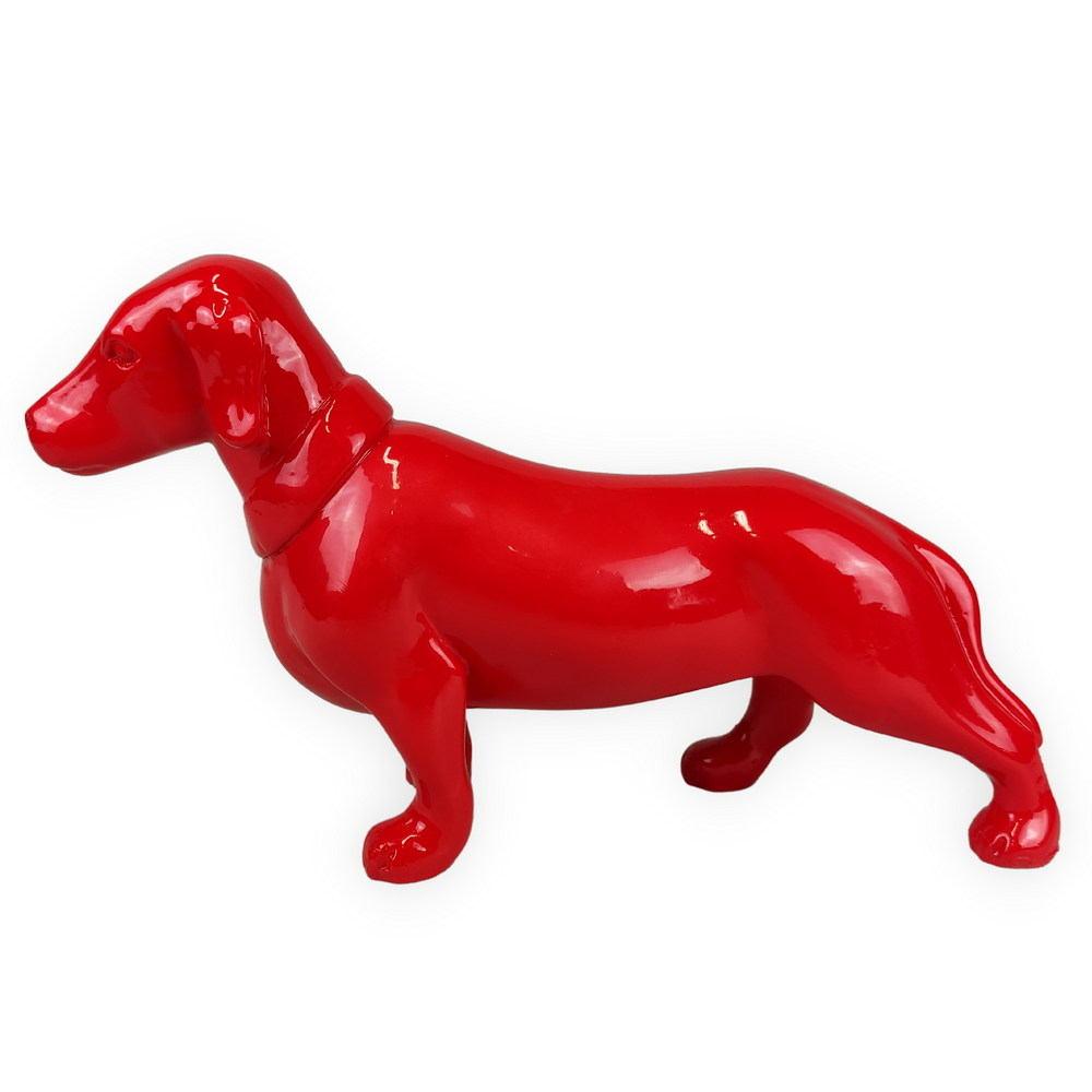 BUJUR piros tacskó kutya szobor