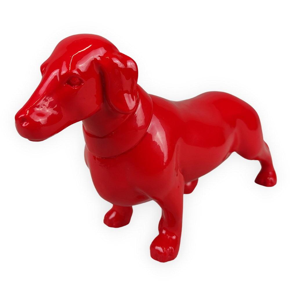 BUJUR piros tacskó kutya szobor