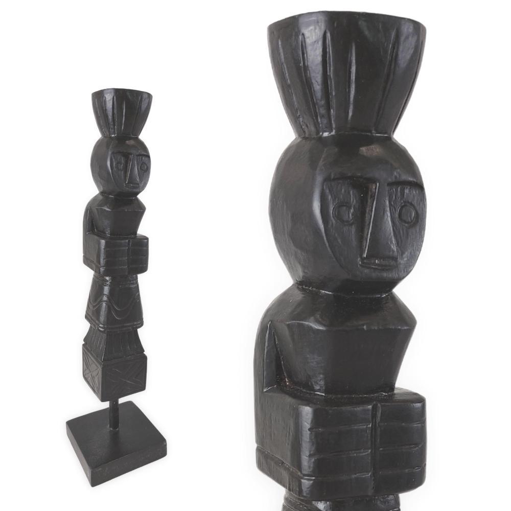 CICAK fekete törzsi szobor 42 cm