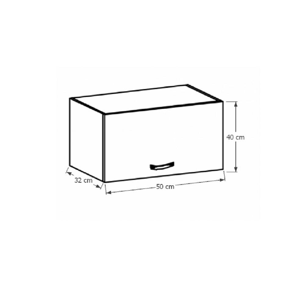 PROVANCE fehér mdf felső konyhaszekrény 50cm