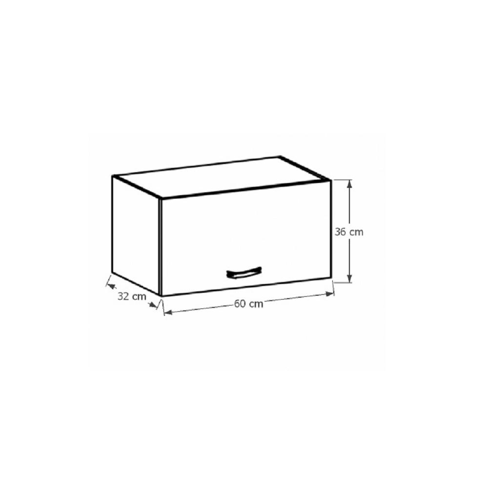 PROVANCE C fehér mdf felső konyhaszekrény 60cm