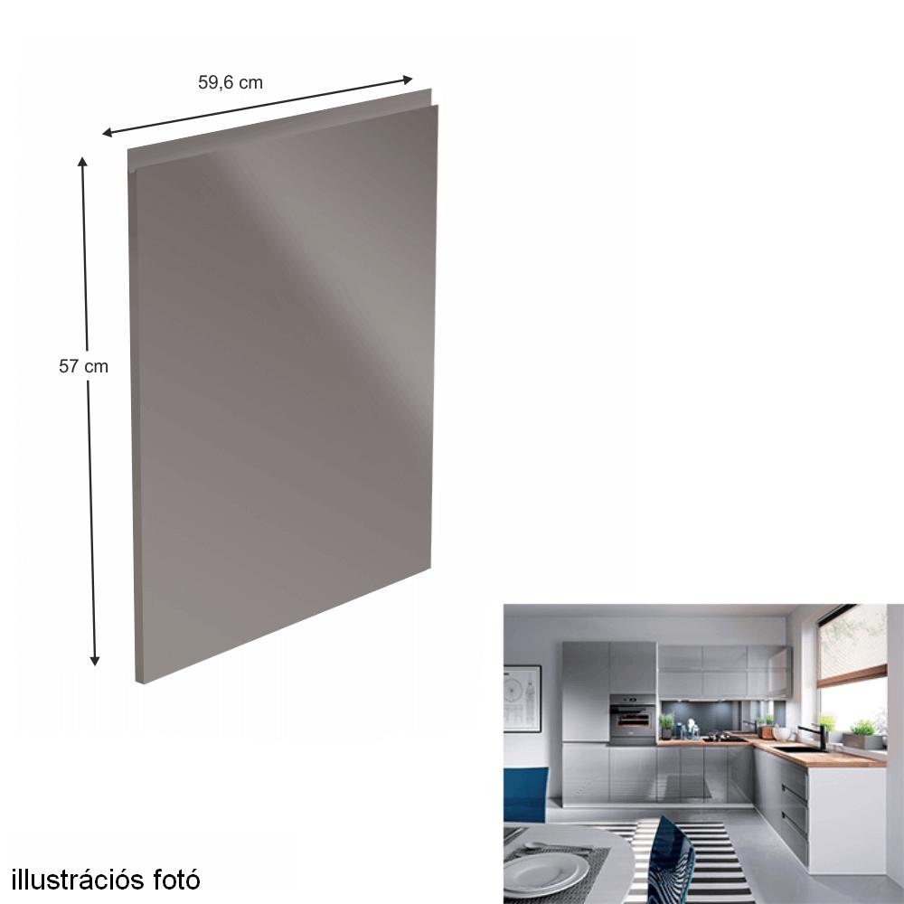 AURORA II szürke mdf mosogatógép előlap 59,6cm