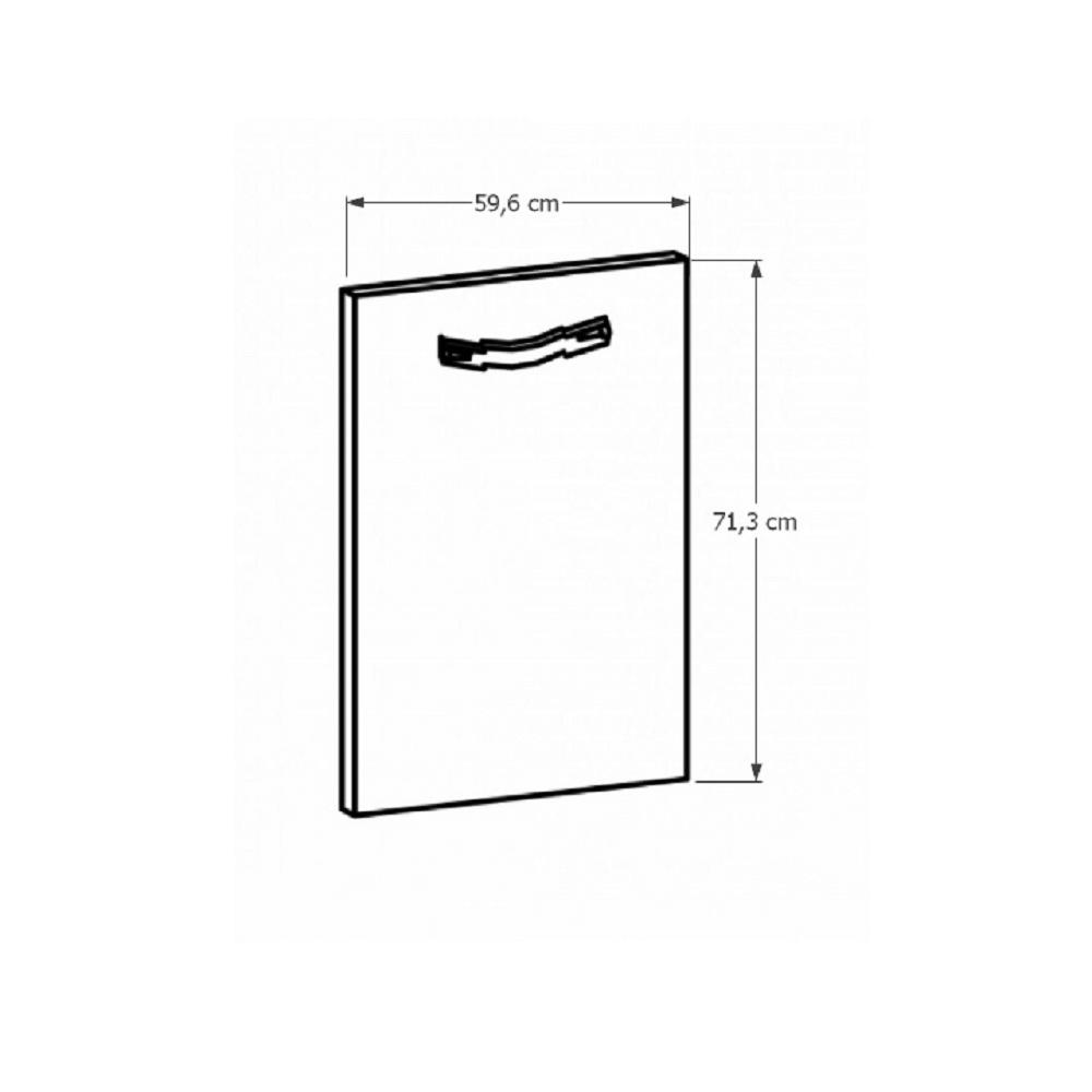 SICILIA barna mdf mosogatógép előlap fogantyúval 59,6cm