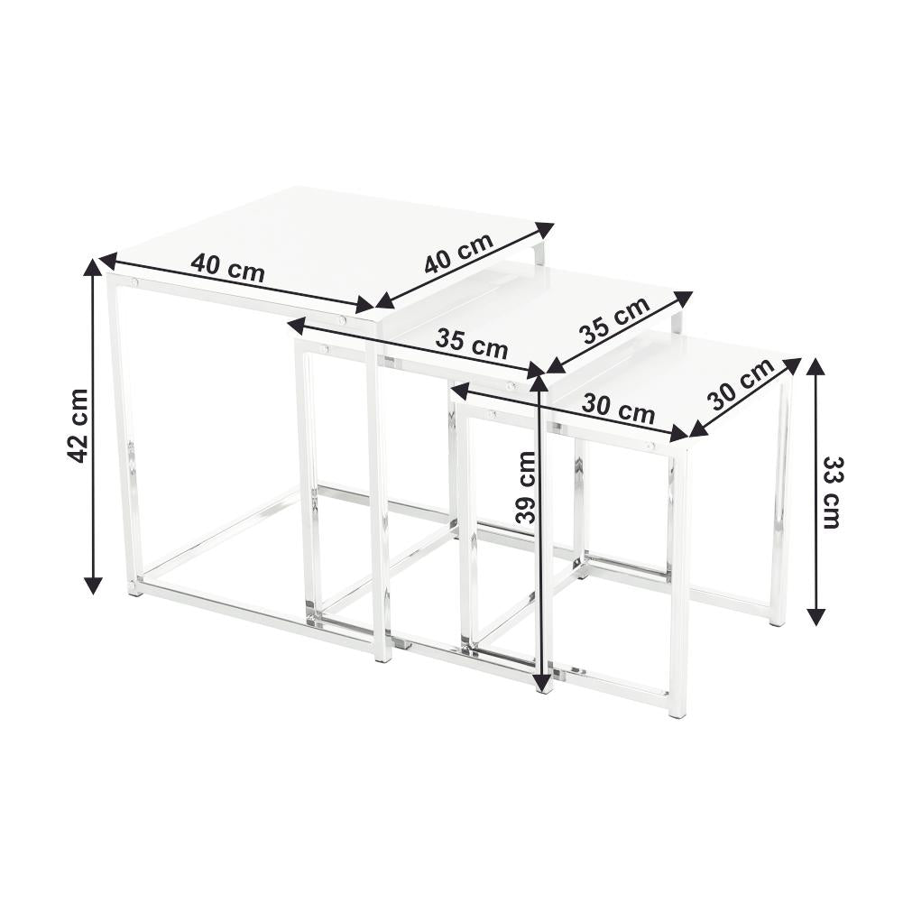 ENISOL III fehér mdf dohányzóasztal