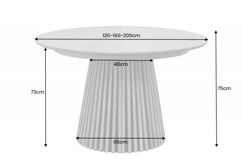 VALHALLA WOOD barna tölgyfa étkezőasztal 120-160-200cm