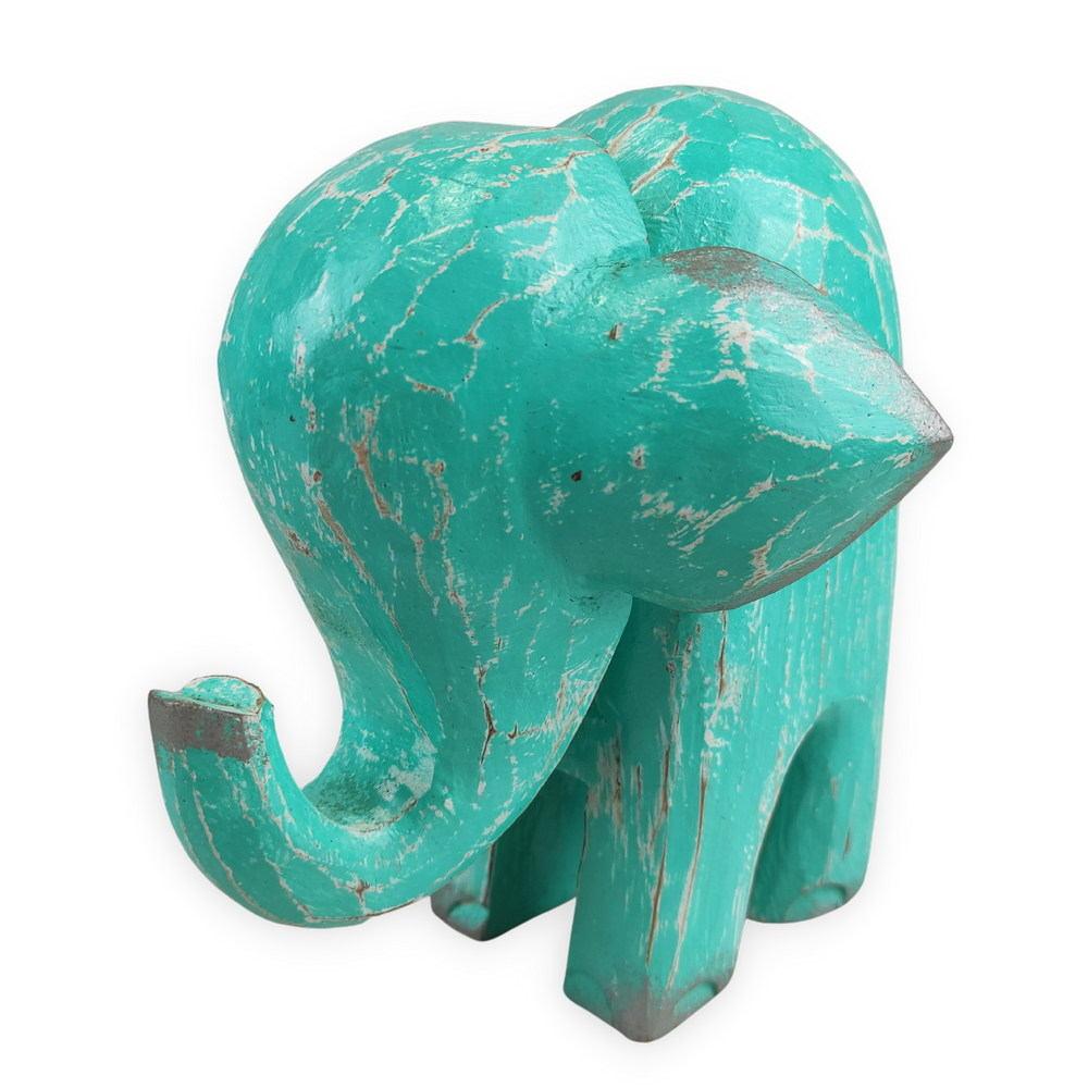 GAYAH türkiz elefánt szobor S