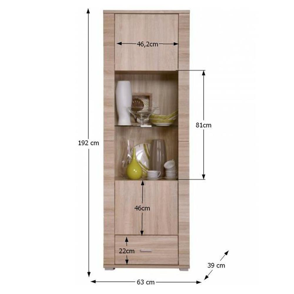 GRAND barna mdf vitrin