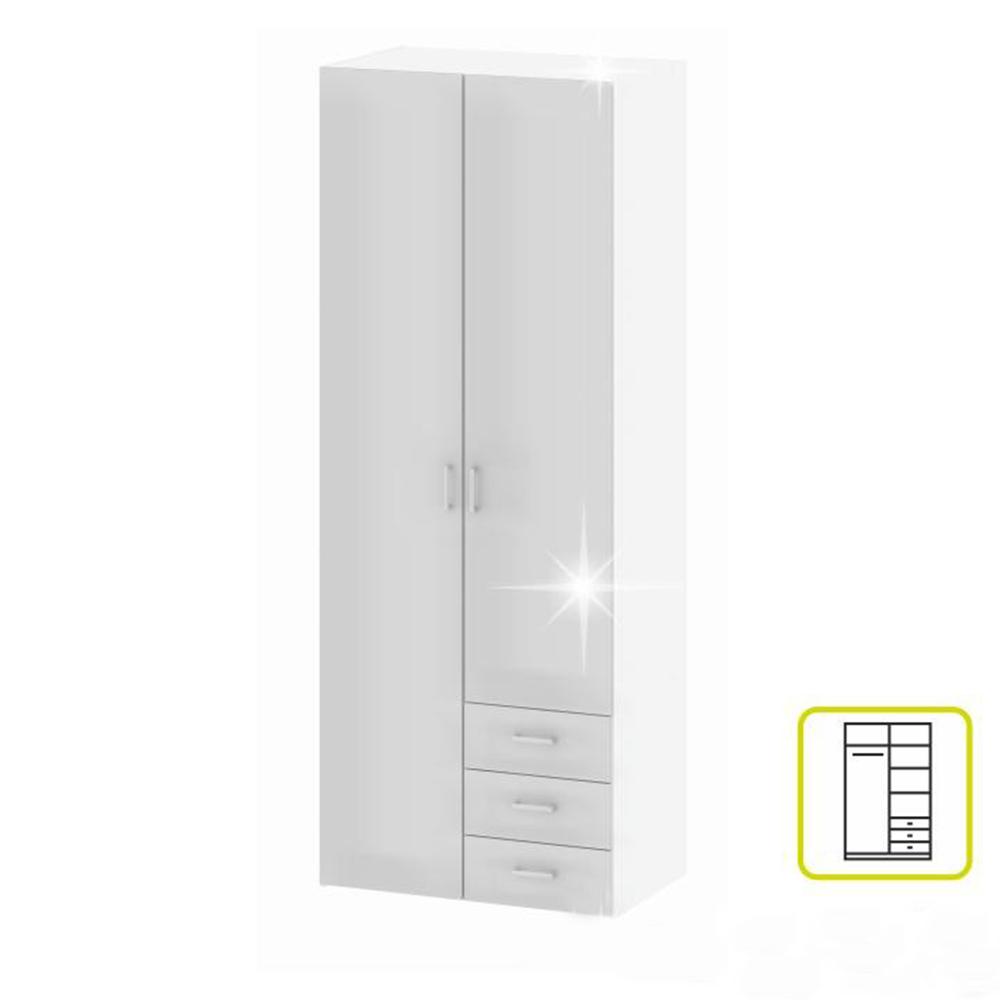 GWEN extra magasfényű fehér mdf szekrény