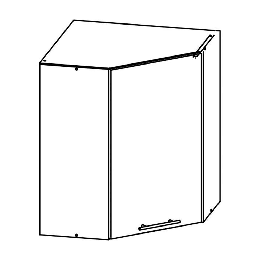 FABIANA fehér mdf felső sarok konyhaszekrény 60cm