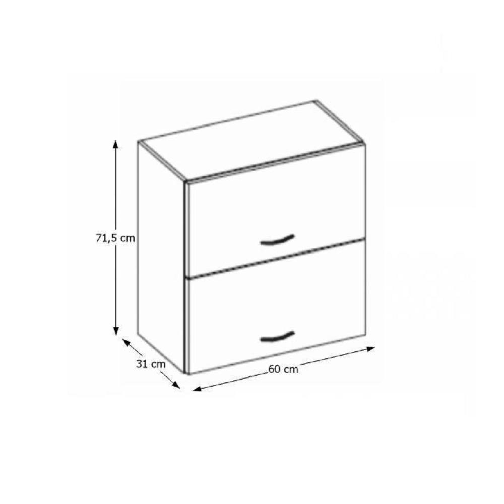 PRADO C bézs mdf felső konyhaszekrény 60cm