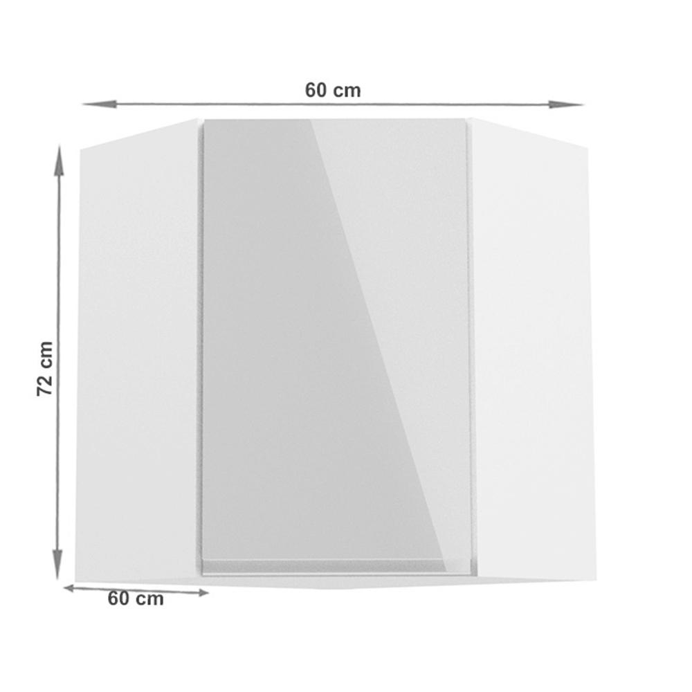 AURORA fehér mdf felső konyhaszekrény jobbos 60cm