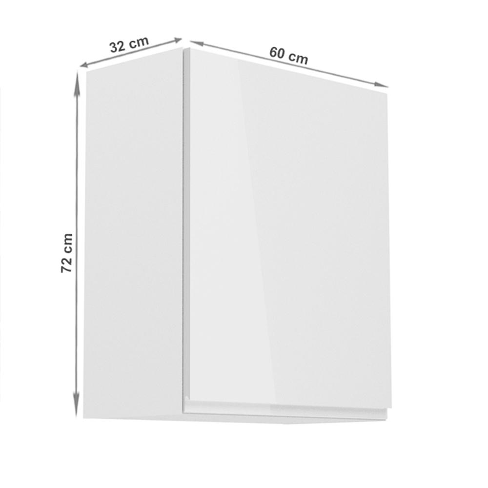 AURORA fehér mdf egyajtós felső konyhaszekrény jobbos 60cm