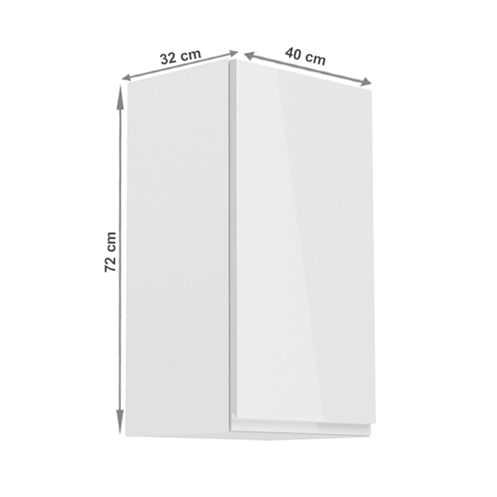 AURORA fehér mdf felső konyhaszekrény jobbos 40cm