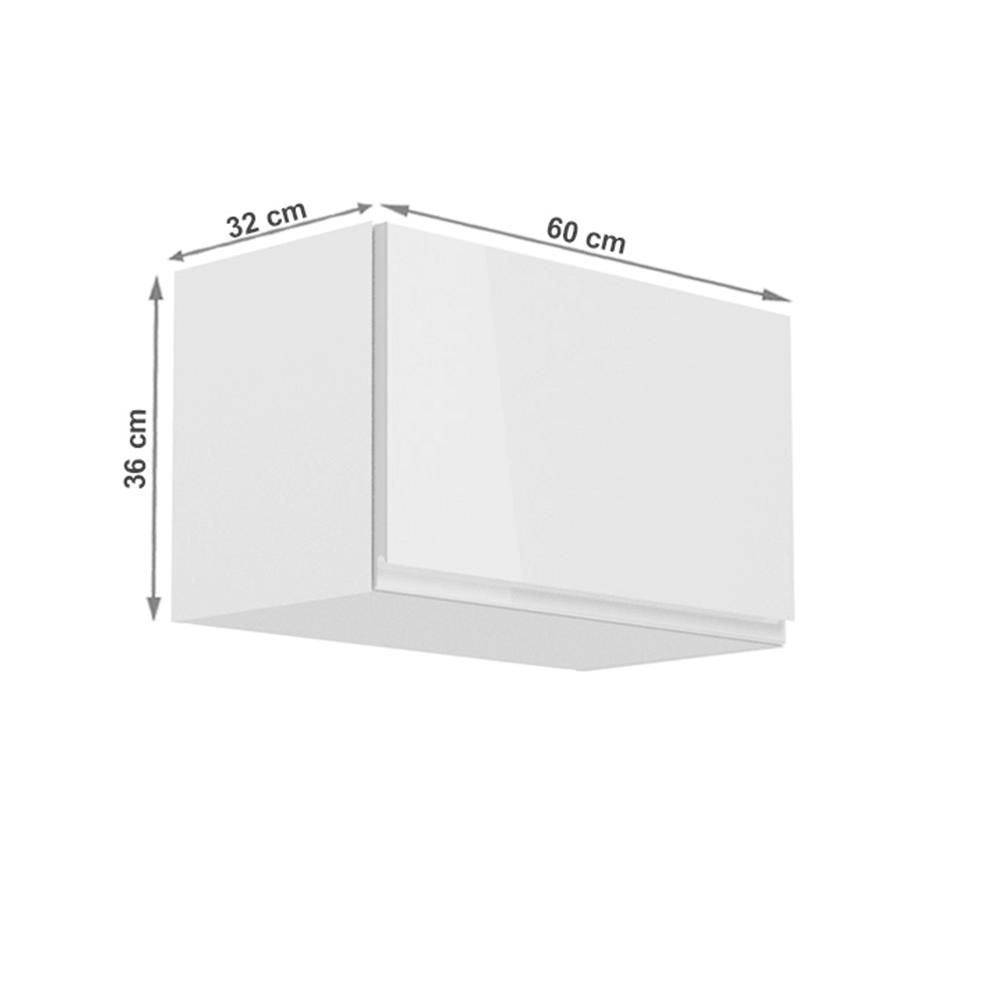 AURORA fehér mdf felső konyhaszekrény 60cm